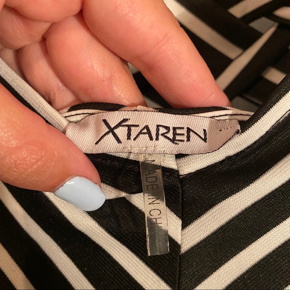 XTAREN Black & White Stripe Bodycon Dress - Picture 6 of 8